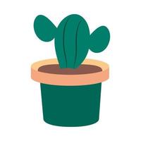 jardinage en pot cactus plante nature plat icône style vecteur