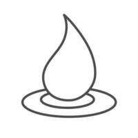 style d'icône de ligne de pureté liquide goutte d'eau vecteur