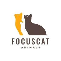 chat animaux domestiques coloré colonie copains moderne mascotte logo icône vecteur illustration