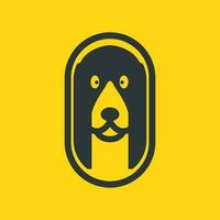 cavalier Roi Charles épagneul chien animaux domestiques mignonne mascotte dessin animé géométrique logo icône vecteur illustration