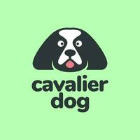 cavalier Roi Charles épagneul chien animaux domestiques mignonne mascotte dessin animé coloré content sourire logo icône vecteur illustration