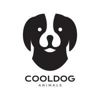 rottweiler chien animaux domestiques tête mascotte dessin animé minimal plat logo icône vecteur illustration
