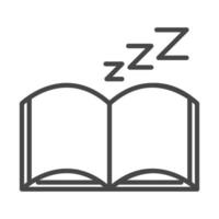 insomnie dormir livre nuit icône linéaire style vecteur