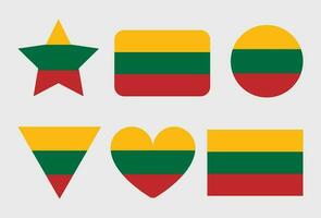 Lituanie drapeau vecteur Icônes ensemble de des illustrations