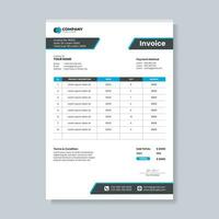 moderne et nettoyer facture d'achat modèle vecteur conception