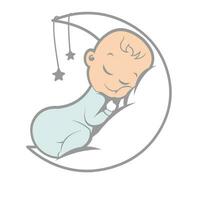 bébé sommeil logo vecteur