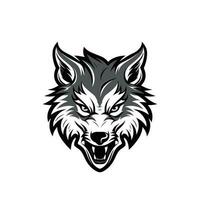 tête de loup mascotte logo vecteur