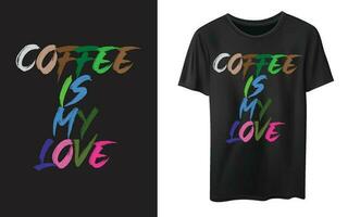 café est mon l'amour typographie graphique conception, pour T-shirt impressions, vecteur illustration