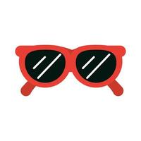vacances d'été voyage lunettes de soleil accessoire mode icône plate style vecteur