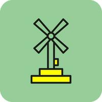 conception d'icône de vecteur de moulin à vent