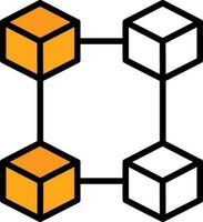 conception d'icône vectorielle blockchain vecteur