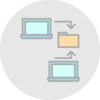 conception d'icône vectorielle de partage de données vecteur