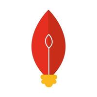 joyeux noël ampoule rouge décoration célébration festive style icône plate vecteur