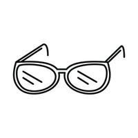 style d'icône de ligne de mode accessoire lunettes vecteur