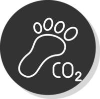 carbone empreinte vecteur icône conception