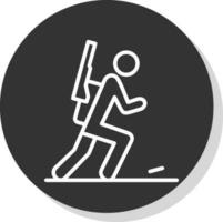 conception d'icône de vecteur de biathlon