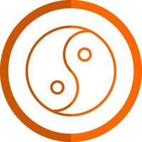 conception d'icône vectorielle yin yang vecteur