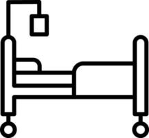 conception d'icône de vecteur de lit d'hôpital