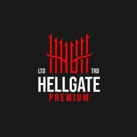 création de logo vectoriel premium hell gate