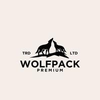 création de logo vectoriel premium wolf pack