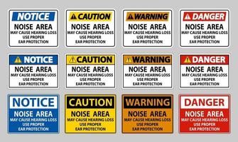 la zone de bruit peut entraîner une perte auditive utiliser une protection auditive appropriée vecteur