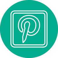 pinterest logo vecteur icône conception