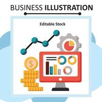 fichier de stock modifiable d'illustration d'entreprise vecteur