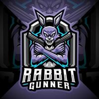 création de logo mascotte lapin esport vecteur