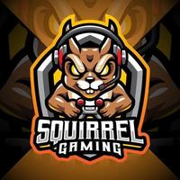 création de logo mascotte écureuil gaming esport vecteur