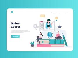e-learning et cours en ligne vecteur