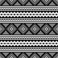géométrique abstrait sans couture ethnique modèle. tribal motif conception pour textile. noir et blanc couleurs. vecteur