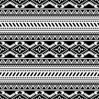 sans couture ethnique modèle conception pour en tissu imprimer. style de navajo tribal avec originaire de américain motif. noir et blanc couleurs. vecteur