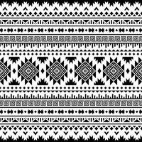 populaire géométrique abstrait Contexte dans ethnique style. sans couture tribal navajo modèle conception pour textile. noir et blanc couleurs. vecteur