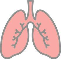conception d'icône de vecteur de poumons