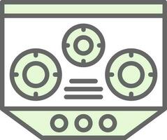 électrique le fourneau vecteur icône conception