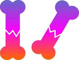 conception d'icône de vecteur d'os cassé