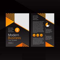 Modèle de Flyer de business moderne orange vecteur