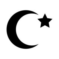 style de silhouette symbole cumhuriyet bayrami lune et étoile vecteur