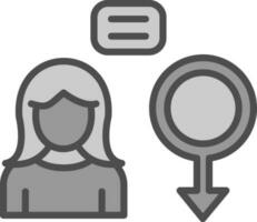 conception d'icône vectorielle d'égalité des sexes vecteur