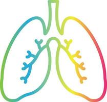 conception d'icône de vecteur de poumons