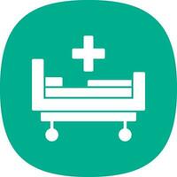 conception d'icône de vecteur de lit d'hôpital