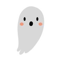icône de style plat fantôme halloween vecteur