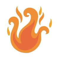 icône de style plat flamme feu de camp vecteur