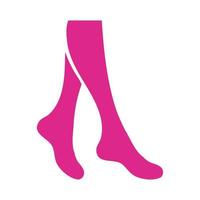 icône de style silhouette femme jambes rose