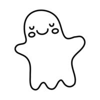 icône de style de ligne fantôme halloween vecteur
