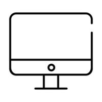 ordinateur de bureau tout en une icône de style de ligne vecteur