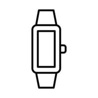 icône de style de ligne de périphérique smartwatch vecteur