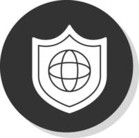 conception d'icône vectorielle de protection globale vecteur