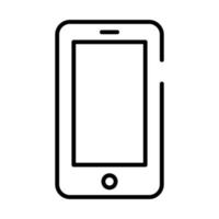icône de style de ligne de périphérique smartphone vecteur