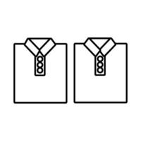 icône de style de ligne pliée chemises vecteur